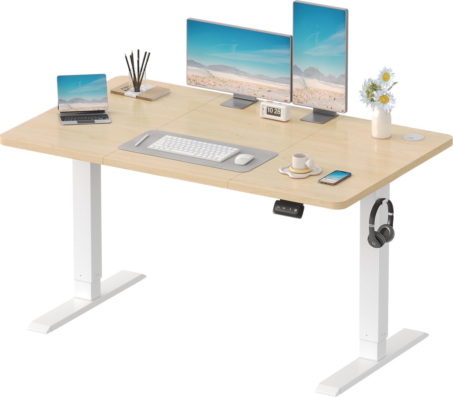 Devoko Electric Standing Desk Beige
