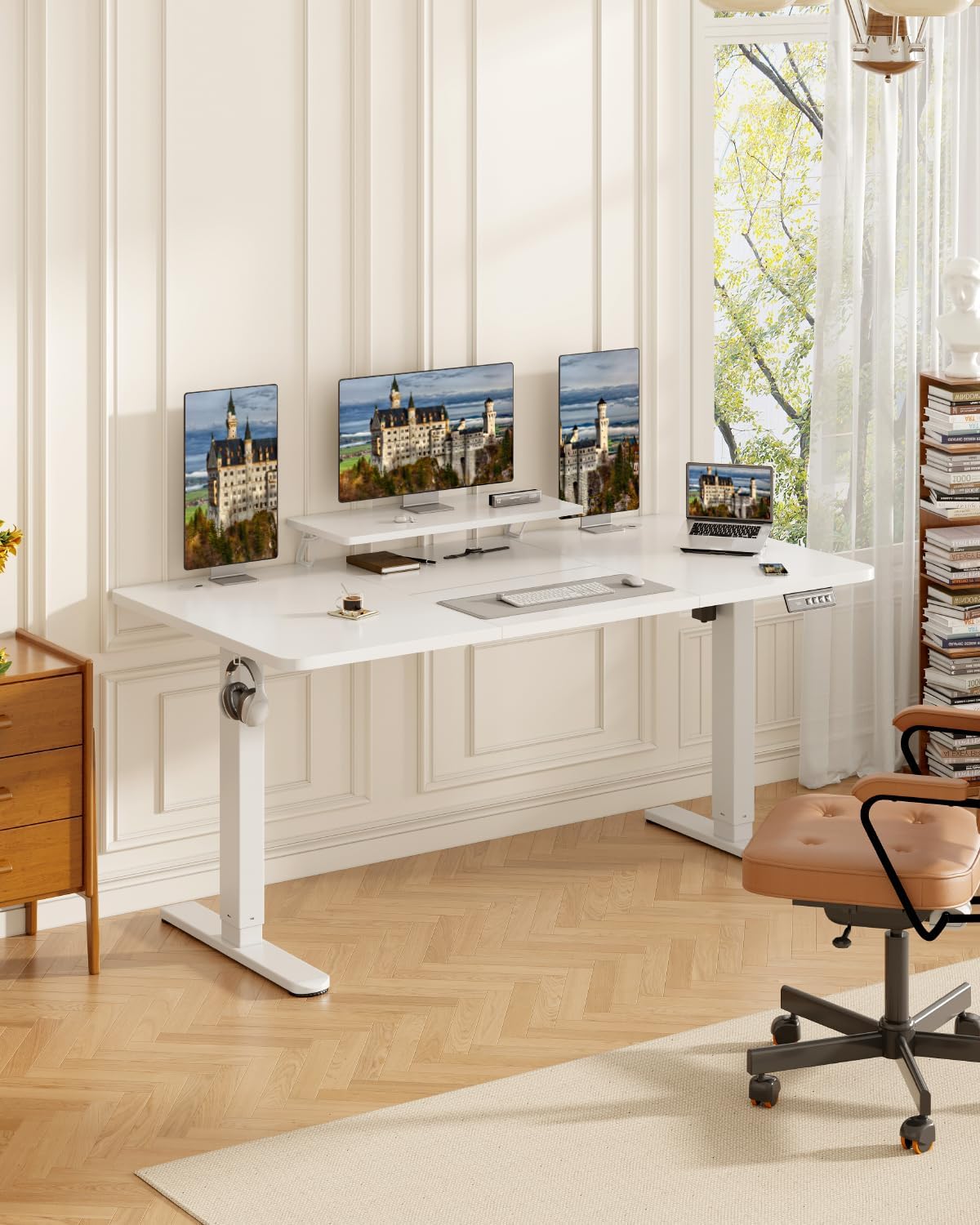 Devoko Electric Standing Desk with Monitor Stand image 2